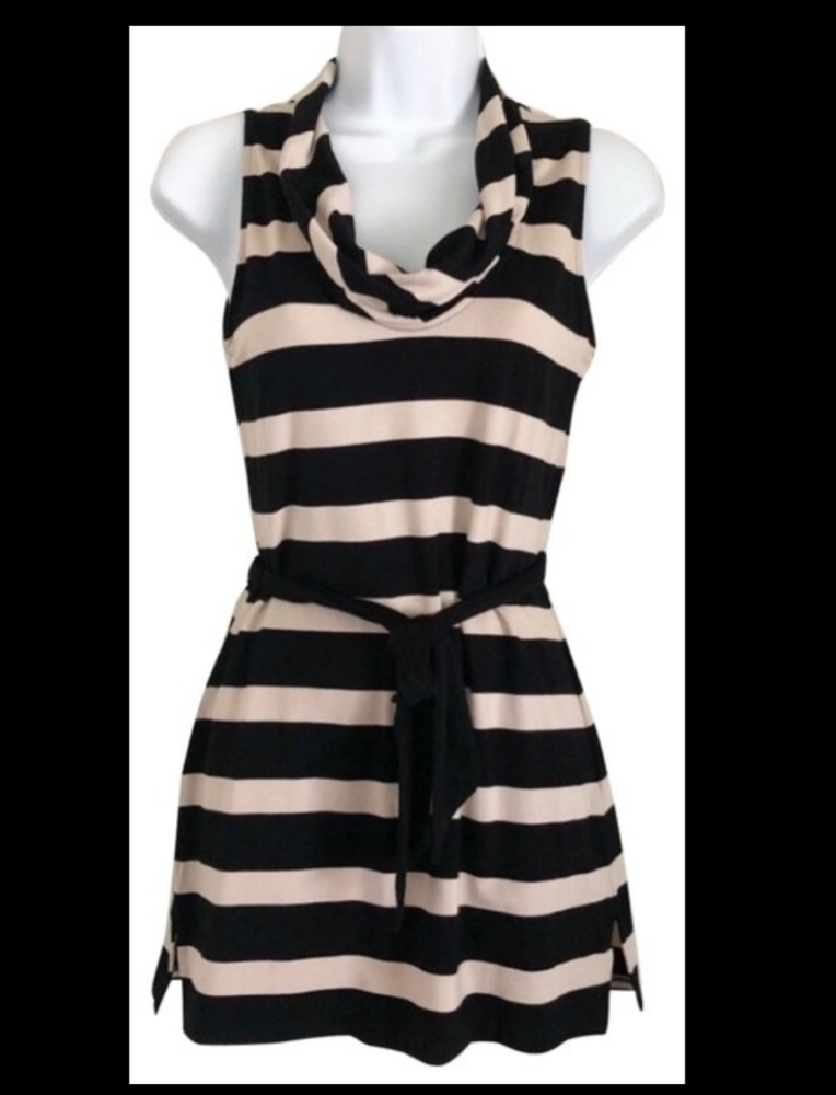 White House Black Market Striped Cowl Tunic